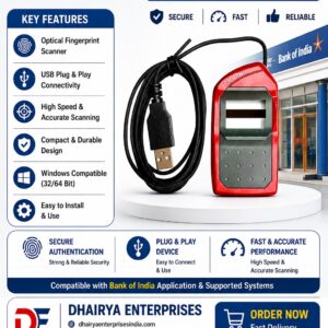Morpho E1300 L0 Fingerprint Scanner for Bank of India